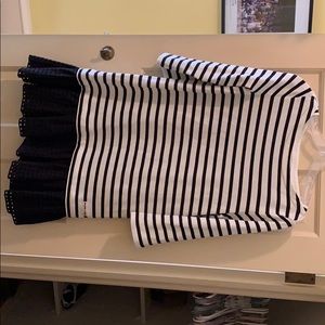 Gorgeous knee length dress with eyelet bottom